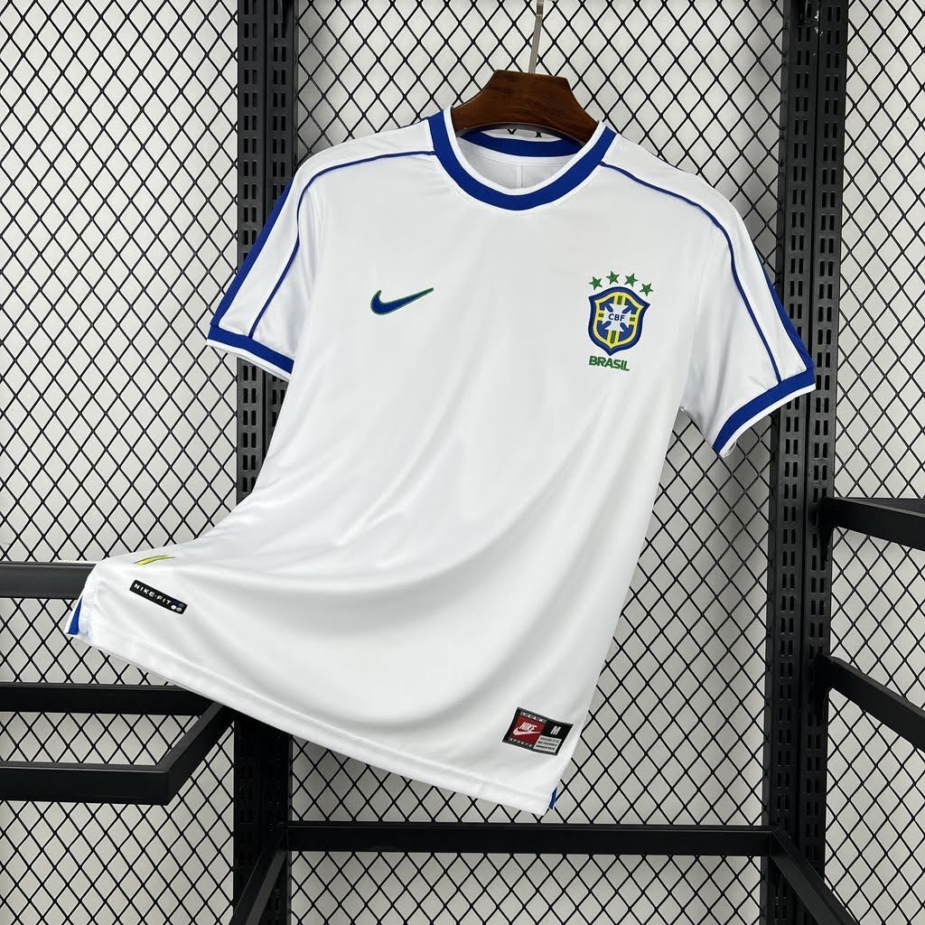 Camisa Retro Seleção Brasil 1998/99 I Brazil White