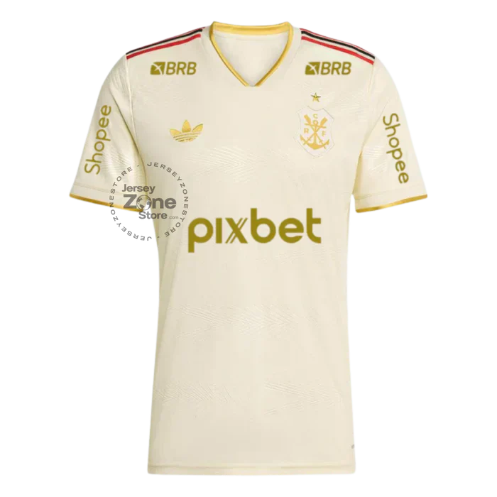 Manto Flamengo Jogo 3 2025/26 – Fan version All Sponsor #8 Saúl