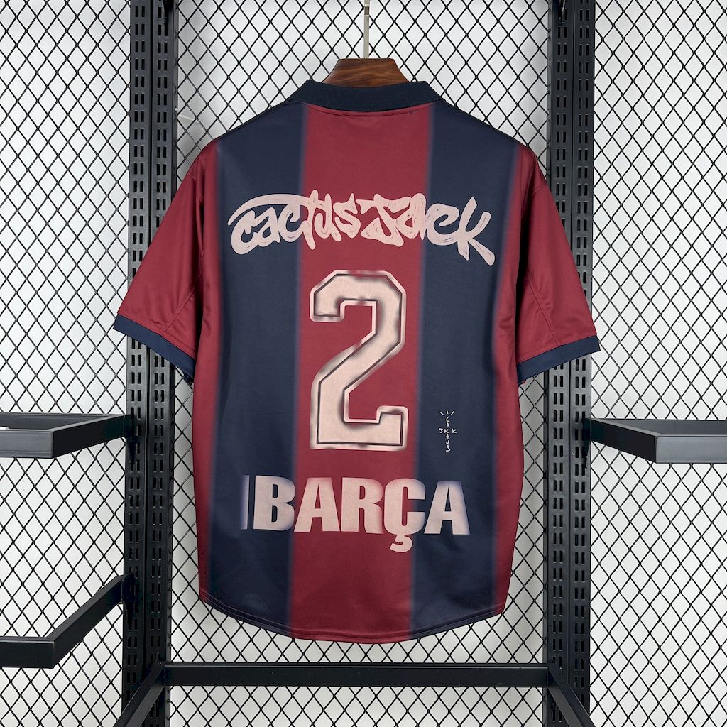 CJ x  x Barcelona Retro 2000/01 Home Skeleton jersey