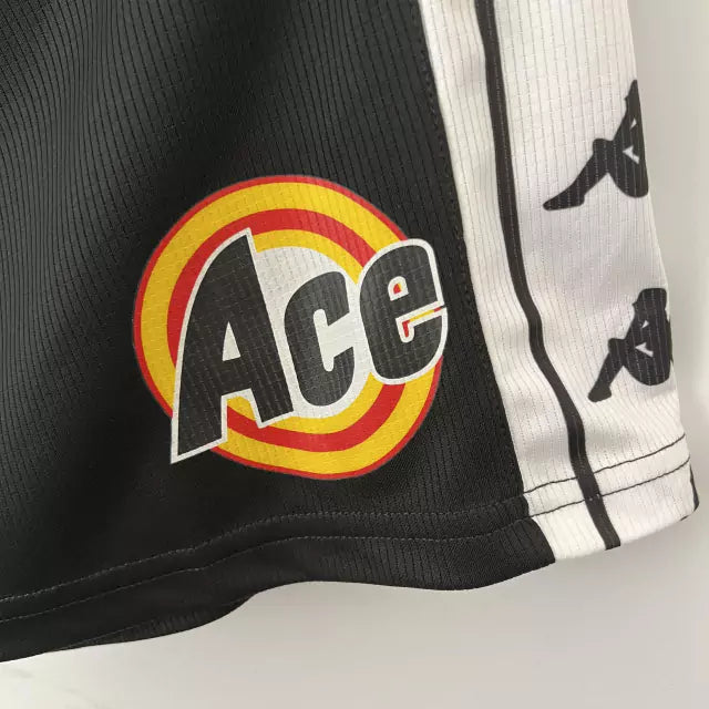 Short Vasco da Gama Retrô 2000 - Kappa Masculino - Preto e Branco