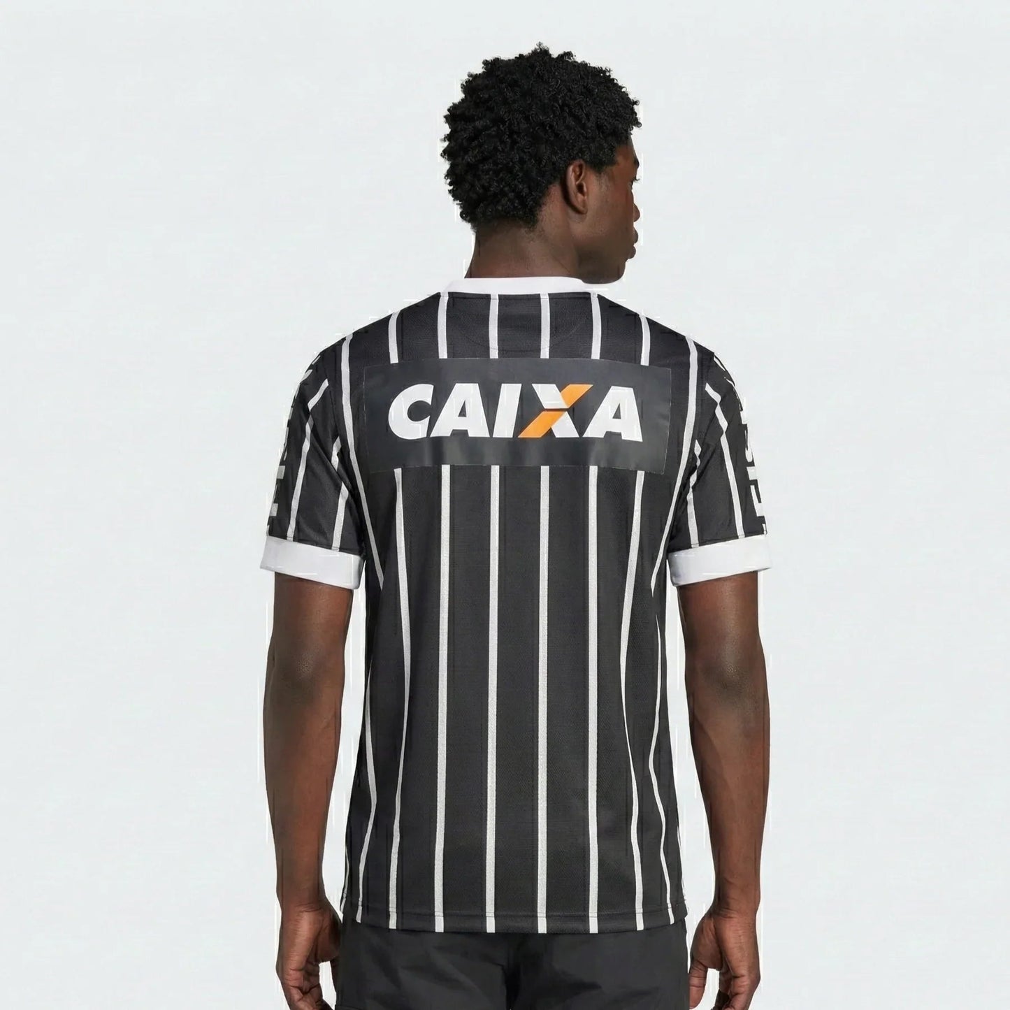 Jersey Retrô Corinthians Away 2013 Preta/Branca Men's