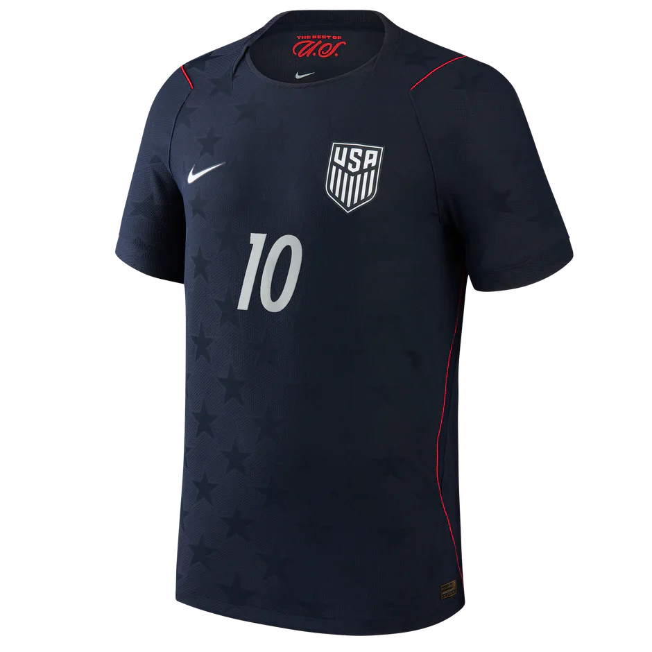 Pulisic #10 USA 2026 Away Match Jersey Blue World Cup Player [Slim Fit]