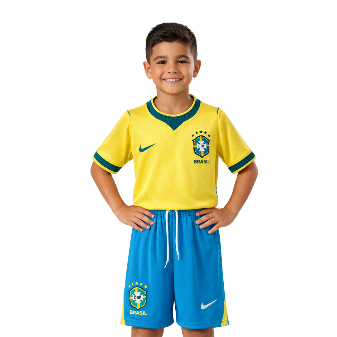 Brazil World Cup 2026 Kit Kids Neymar Jr. #10