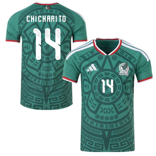 Mexico Home Chicharito 14 Authentic Player [Slim Fit] Player Shirt 2026 World Cup