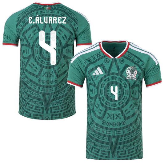Mexico Home E.ÁLVAREZ 4 Authentic Player [Slim Fit] Player Shirt 2026 World Cup