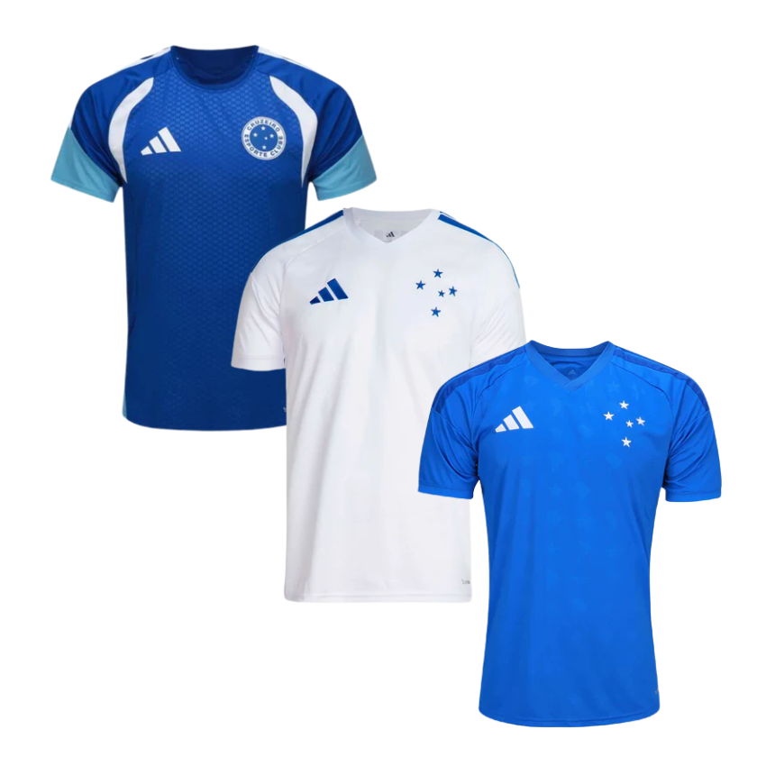 Combo 3 Jerseys Cruzeiro Home, Away & Training  2026/27 - Kit 3 - Fan Version