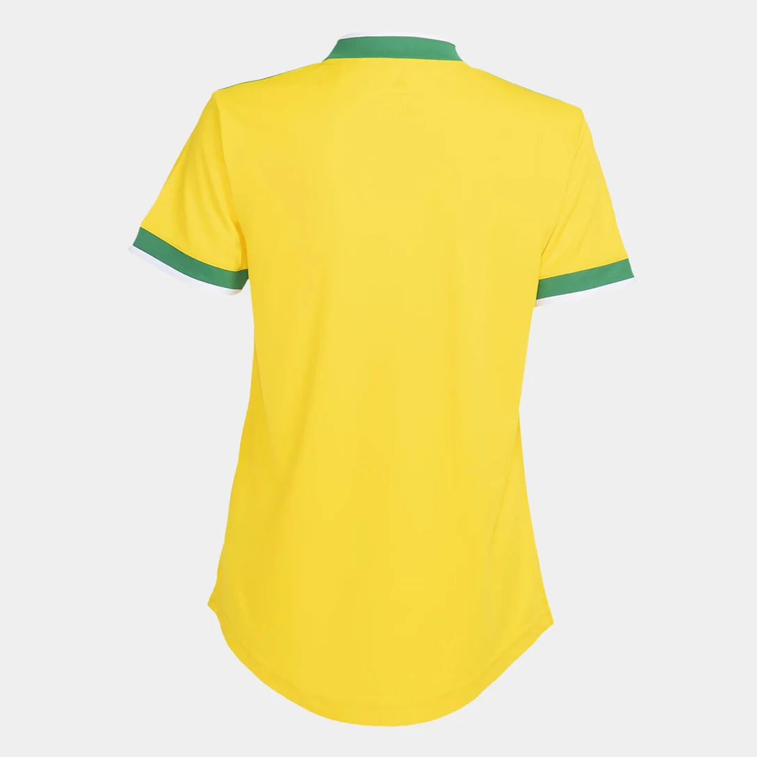 Camisa Feminina Flamengo Brasil Adidas 2026 - Amarelo+Verde