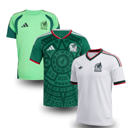Mexico 3-Pack Jerseys - Home, Away & Training - Fan Version | World Cup 2026