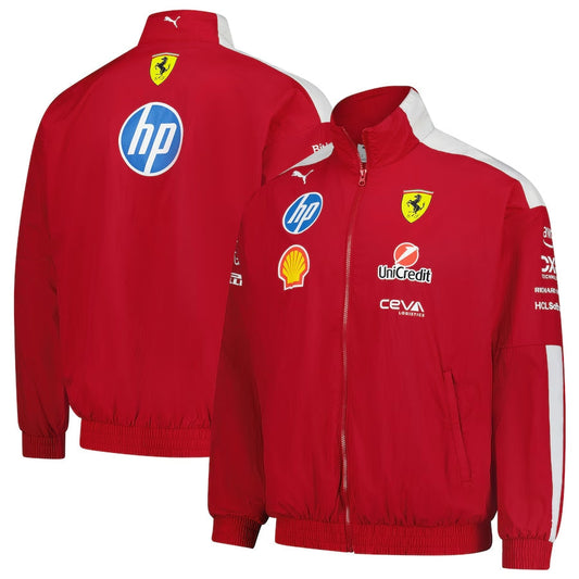 Scuderia F1 2025 Oversized Full-Zip Jacket – Dark Red