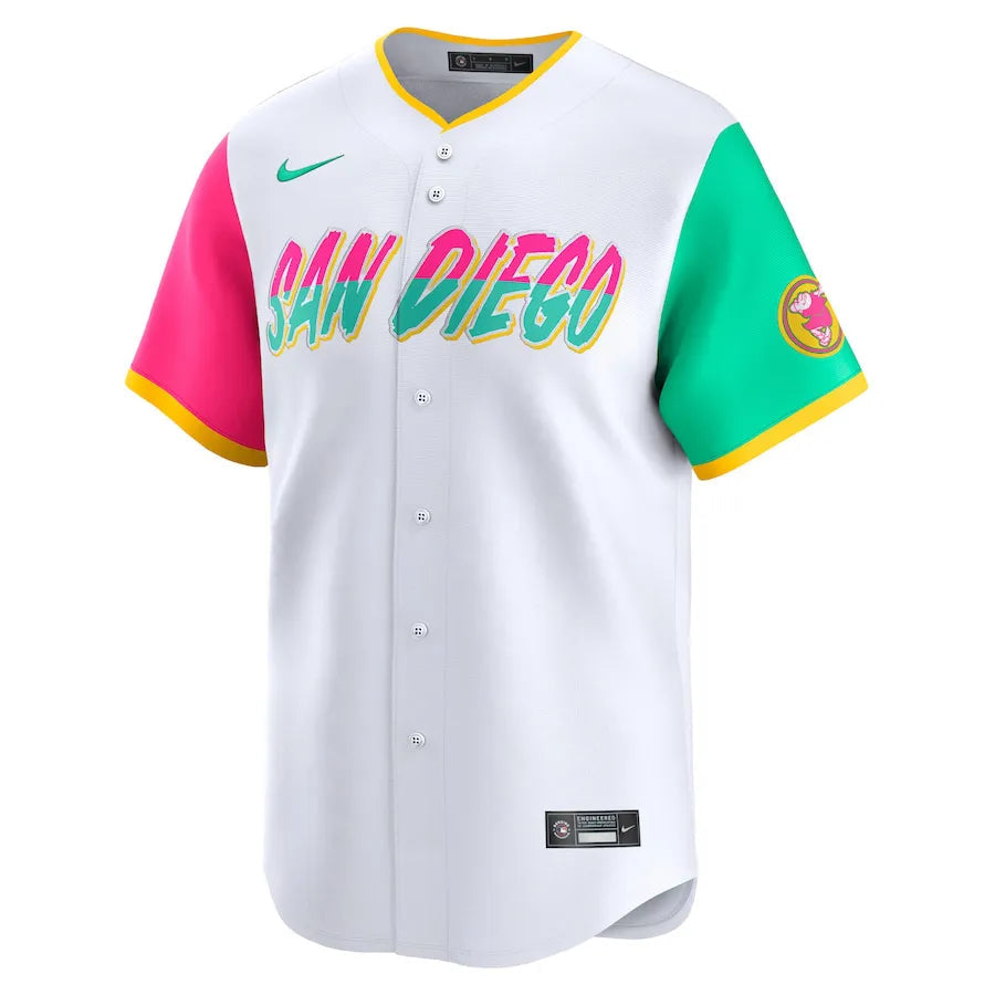 Jersey MLB San Diego Padres City Connect Torcedor Masculina Branca