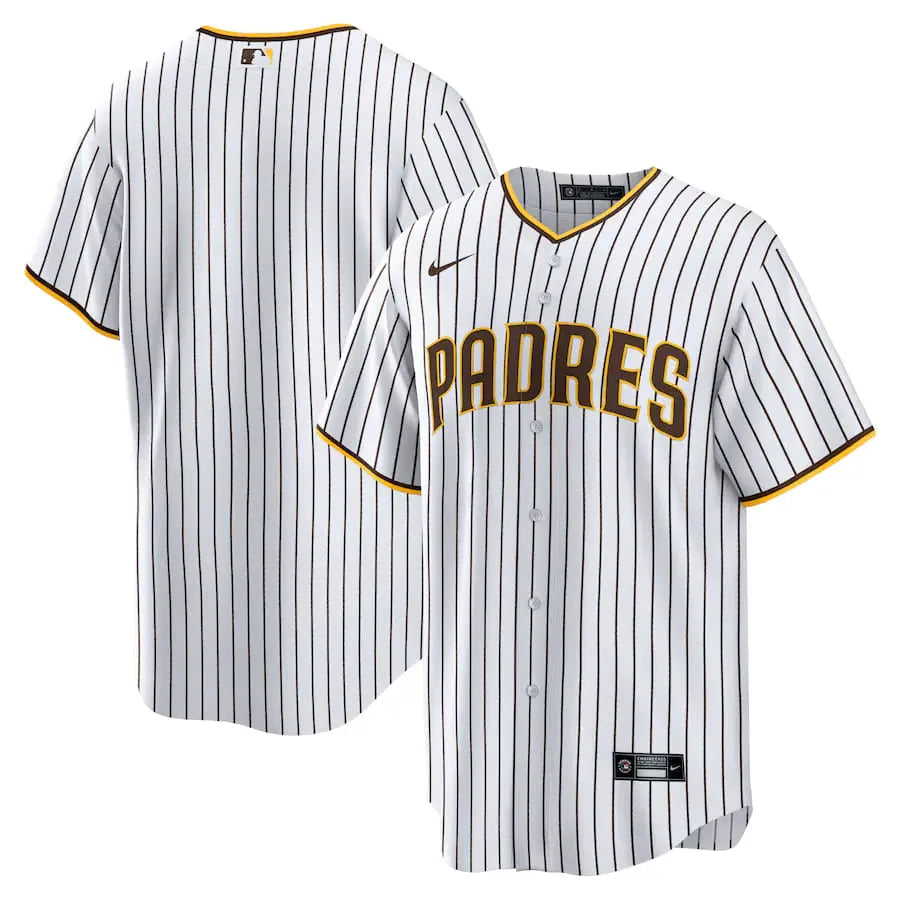 Jersey MLB San Diego Padres Home Torcedor Masculina Listrada Branca