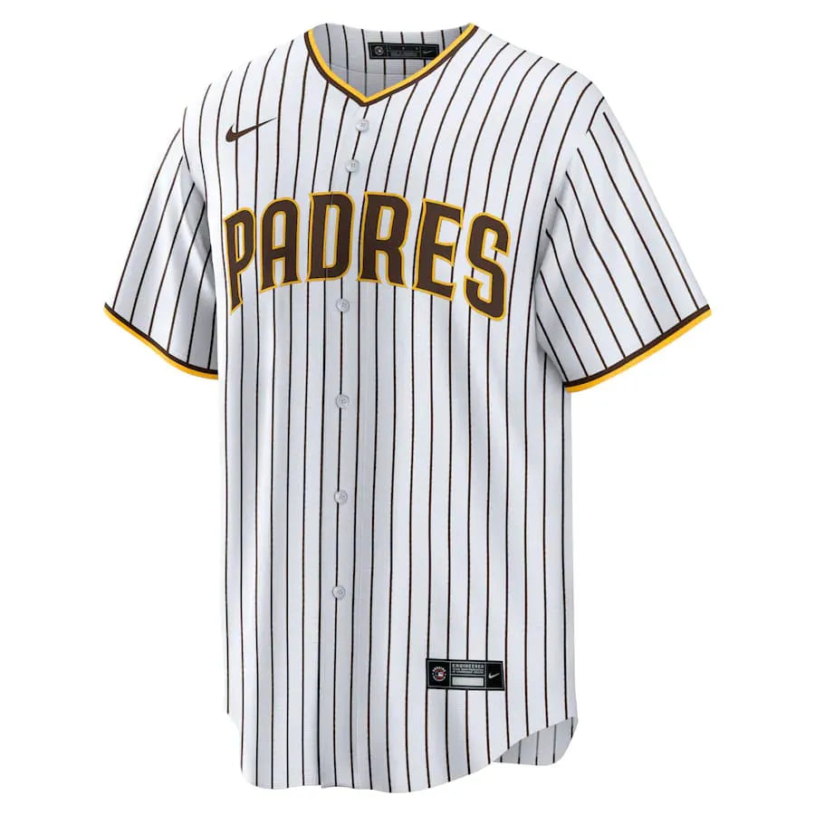 Jersey MLB San Diego Padres Home Torcedor Masculina Listrada Branca