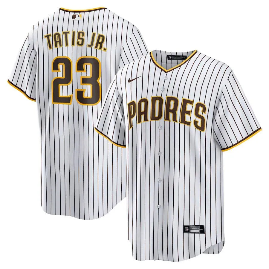Jersey MLB San Diego Padres Home Torcedor Masculina Listrada Listrada Branca Tatis Jr. 23
