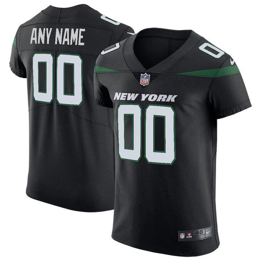 New York Jets - Stealth Custom Jersey - Black
