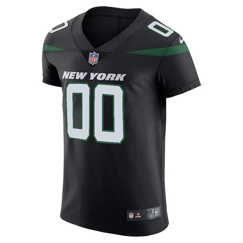 New York Jets - Stealth Custom Jersey - Black