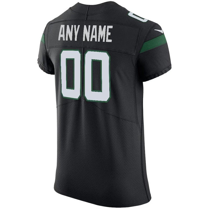 New York Jets - Stealth Custom Jersey - Black