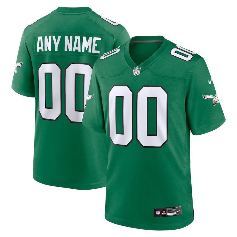Philadelphia Eagles - Kelly Alternate Custom Game Jersey - Green