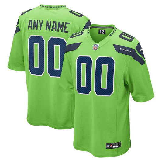 Seattle Seahawks - Alternate Custom Game Jersey - Neon Green