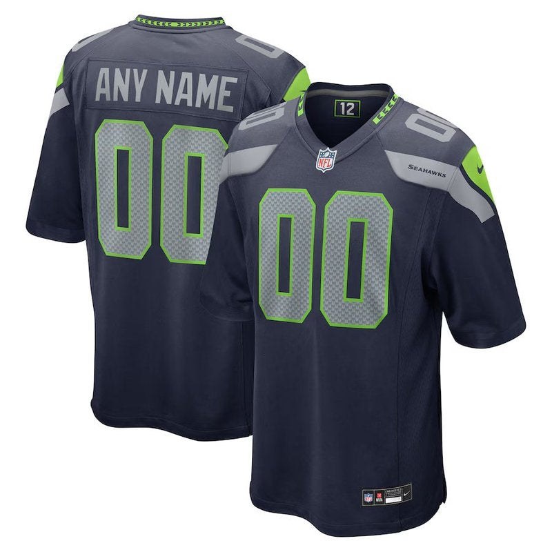 Seattle Seahawks - College Custom Game Jersey - Navy