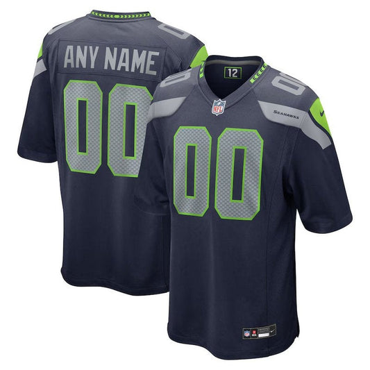 Seattle Seahawks - College Custom Game Jersey - Navy