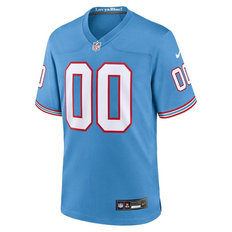 Tennessee Titans - Oilers Throwback Custom Game Jersey - Light Blue